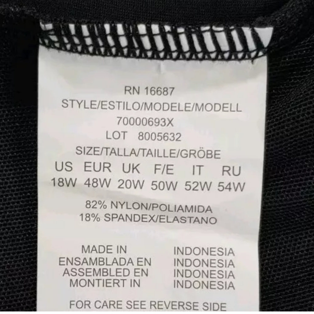 Swim Solutions Fly Away Tummy Control Swim Dress Woman Plus 18W Wireless New - Picture 10 of 12